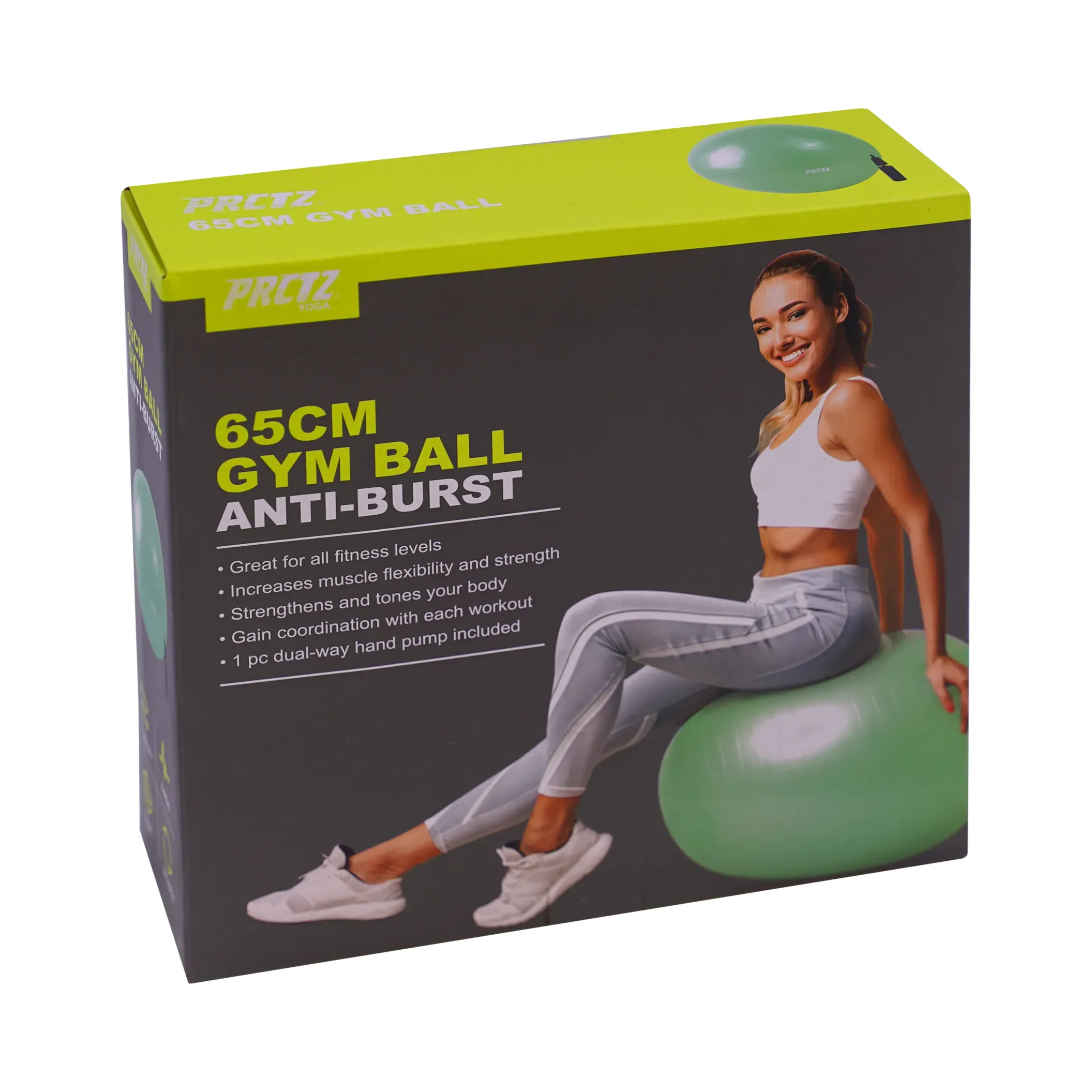 Мяч гимнастический PRCTZ GYM BALL ANTI-BURST, 65 см.