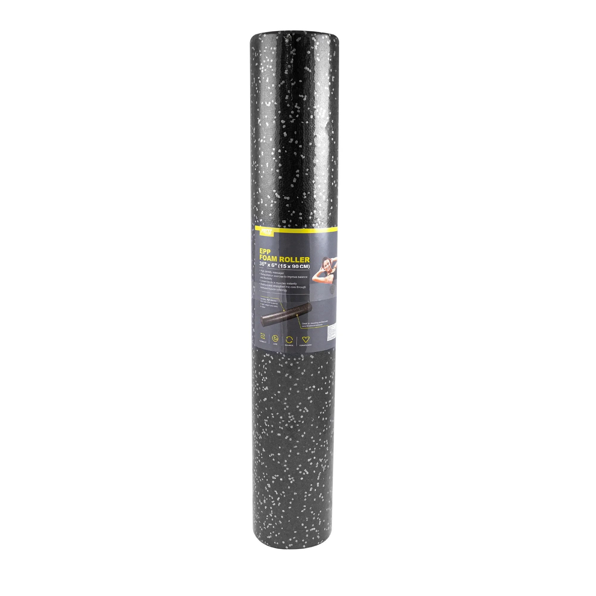Ролик для йоги и пилатеса PRCTZ EPP FOAM ROLLER, 90 см.