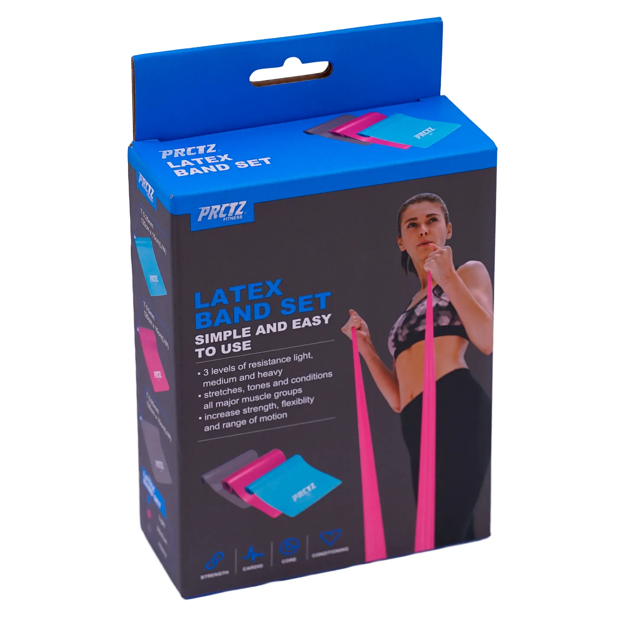 Комплект мини-лент PRCTZ LATEX BAND SET, 3 шт.