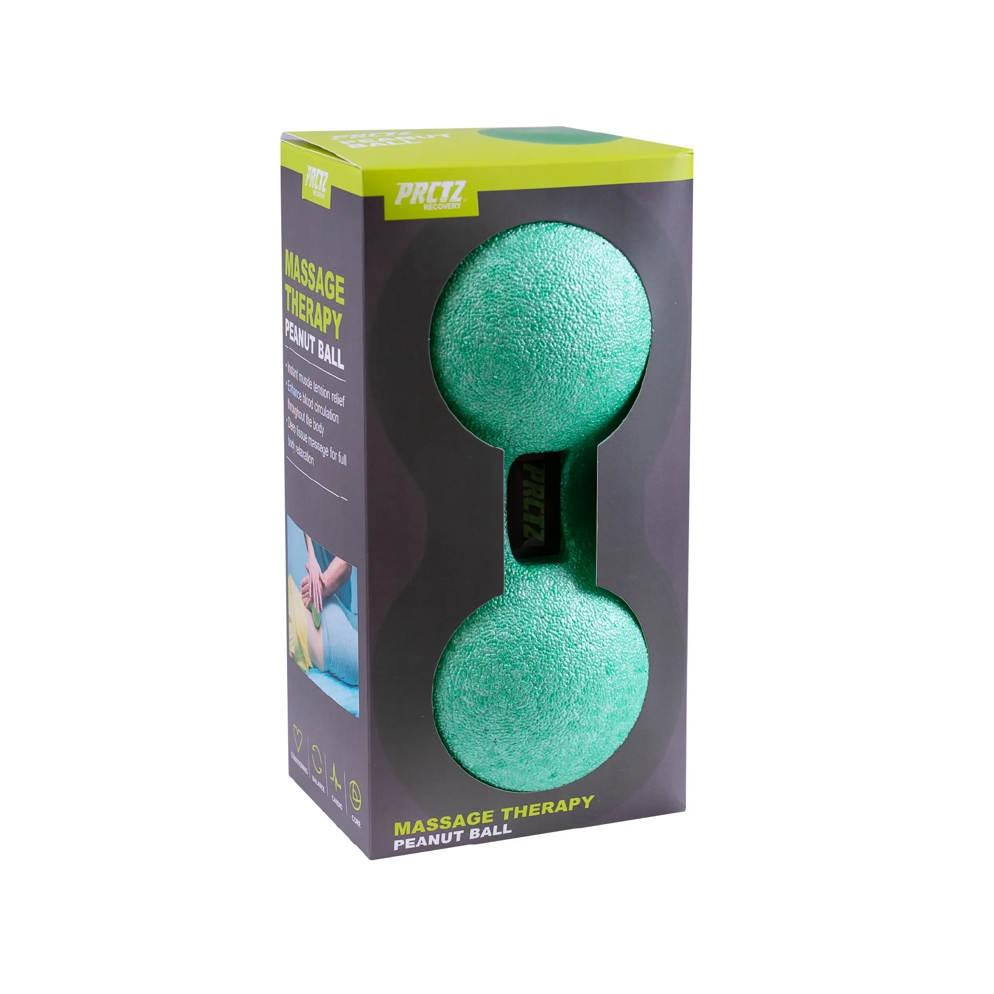 Мяч массажный сдвоенный PRCTZ MASSAGE THERAPY PEANUT BALL,25 см.