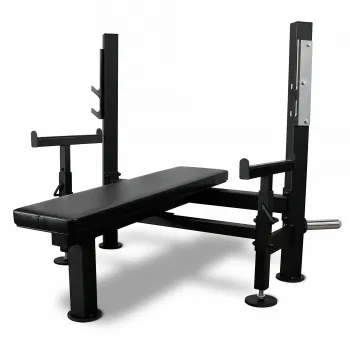 Скамья для жима лёжа со страховочными упорами BRONZE GYM PARTNER ML-902