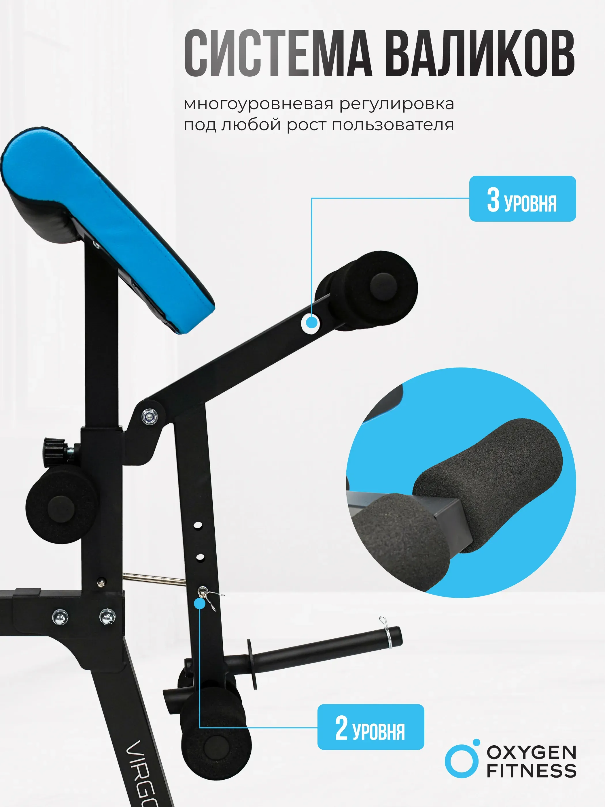 Скамья для жима домашняя OXYGEN FITNESS VIRGO